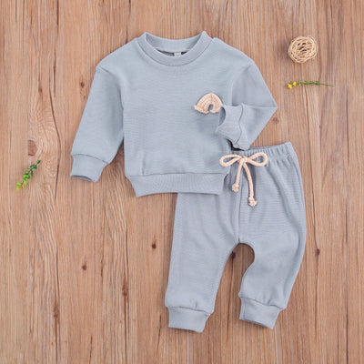 Riley Rainbow Tracksuit - Baby Blue