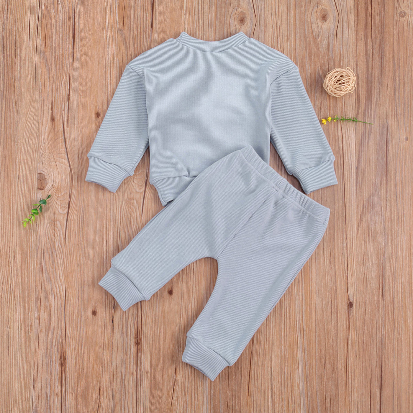 Riley Rainbow Tracksuit - Baby Blue