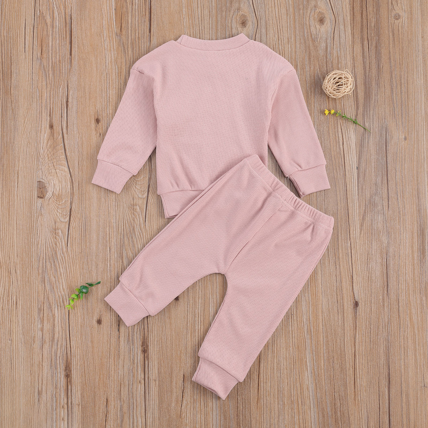 Riley Rainbow Tracksuit - Baby Pink