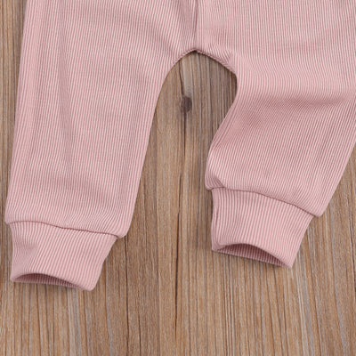 Riley Rainbow Tracksuit - Baby Pink