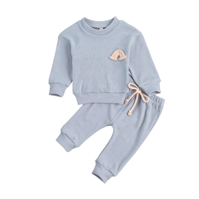 Riley Rainbow Tracksuit - Baby Blue