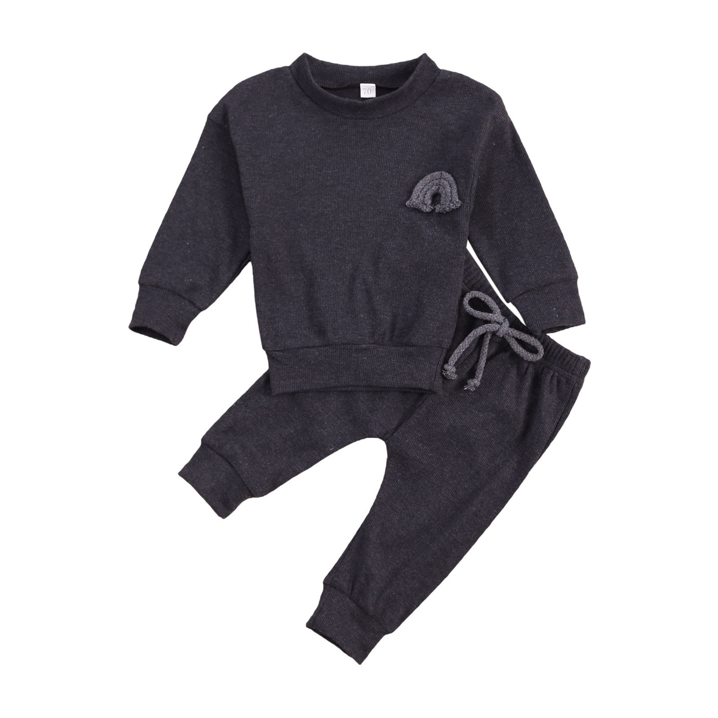 Riley Rainbow Tracksuit - Dark Grey