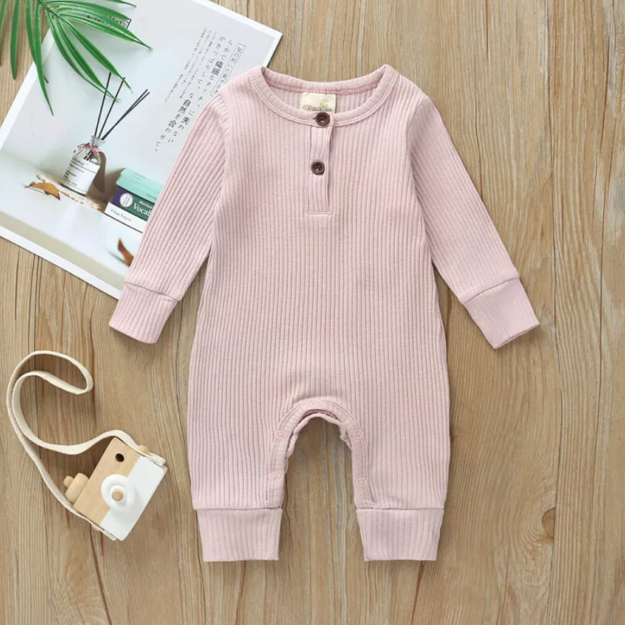 Georgie Ribbed Jumpsuit - Pink