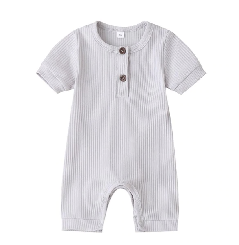 Georgie Short Ribbed Jumpsuit - White