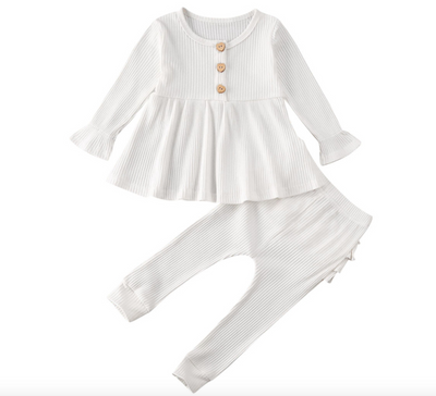 Poppy 2 Piece Set - White