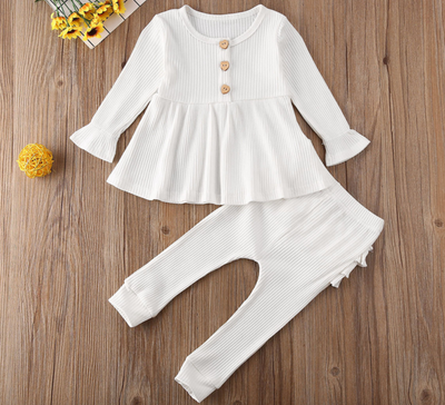 Poppy 2 Piece Set - White
