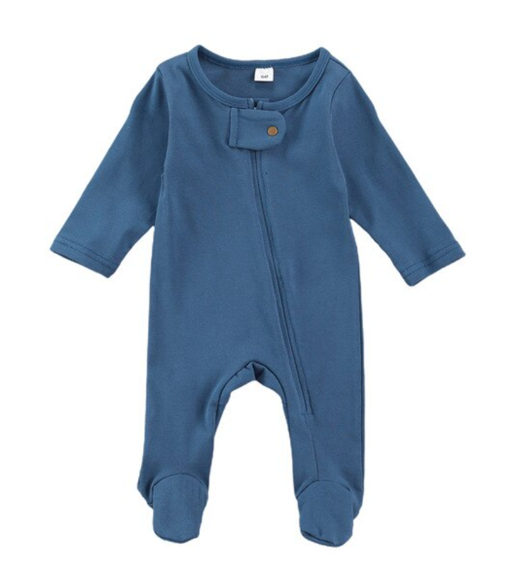 Zip Fasten Babygrow - Blue