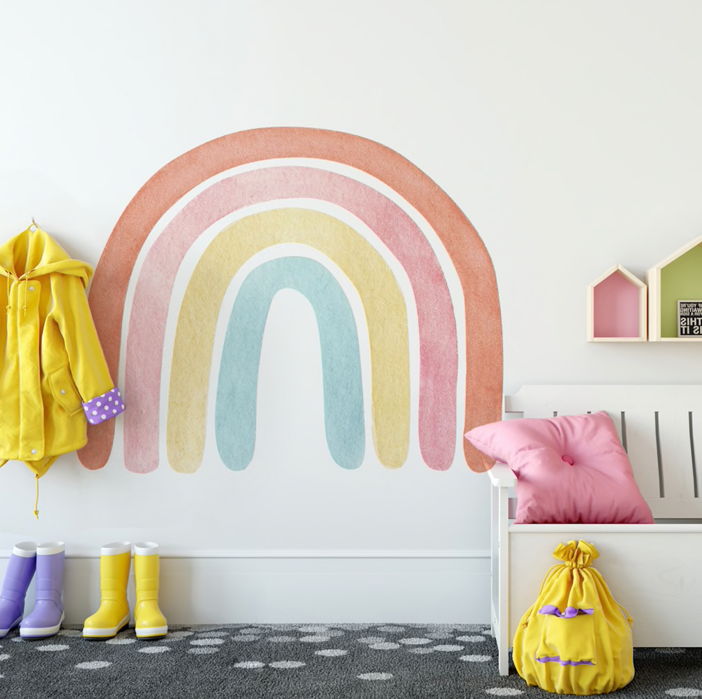Adhesive Rainbow Wall Decor