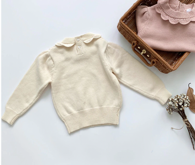 Frill Collar Knitted Sweater