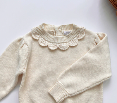 Frill Collar Knitted Sweater