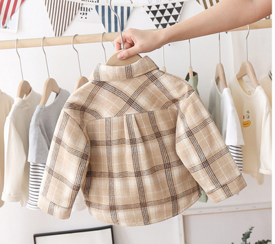 Beige Checked Shacket