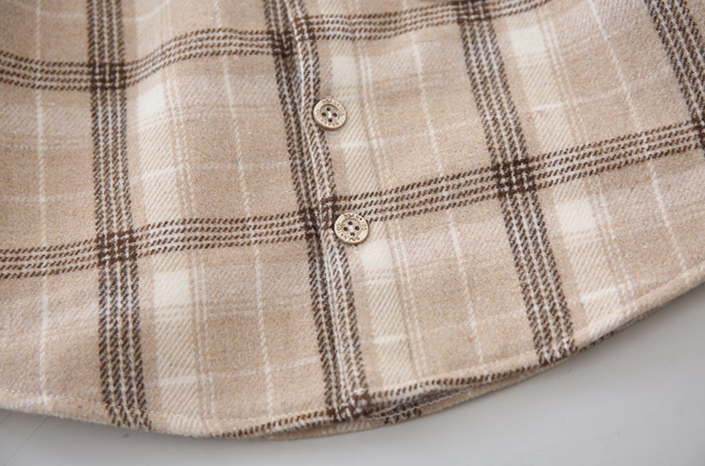 Beige Checked Shacket