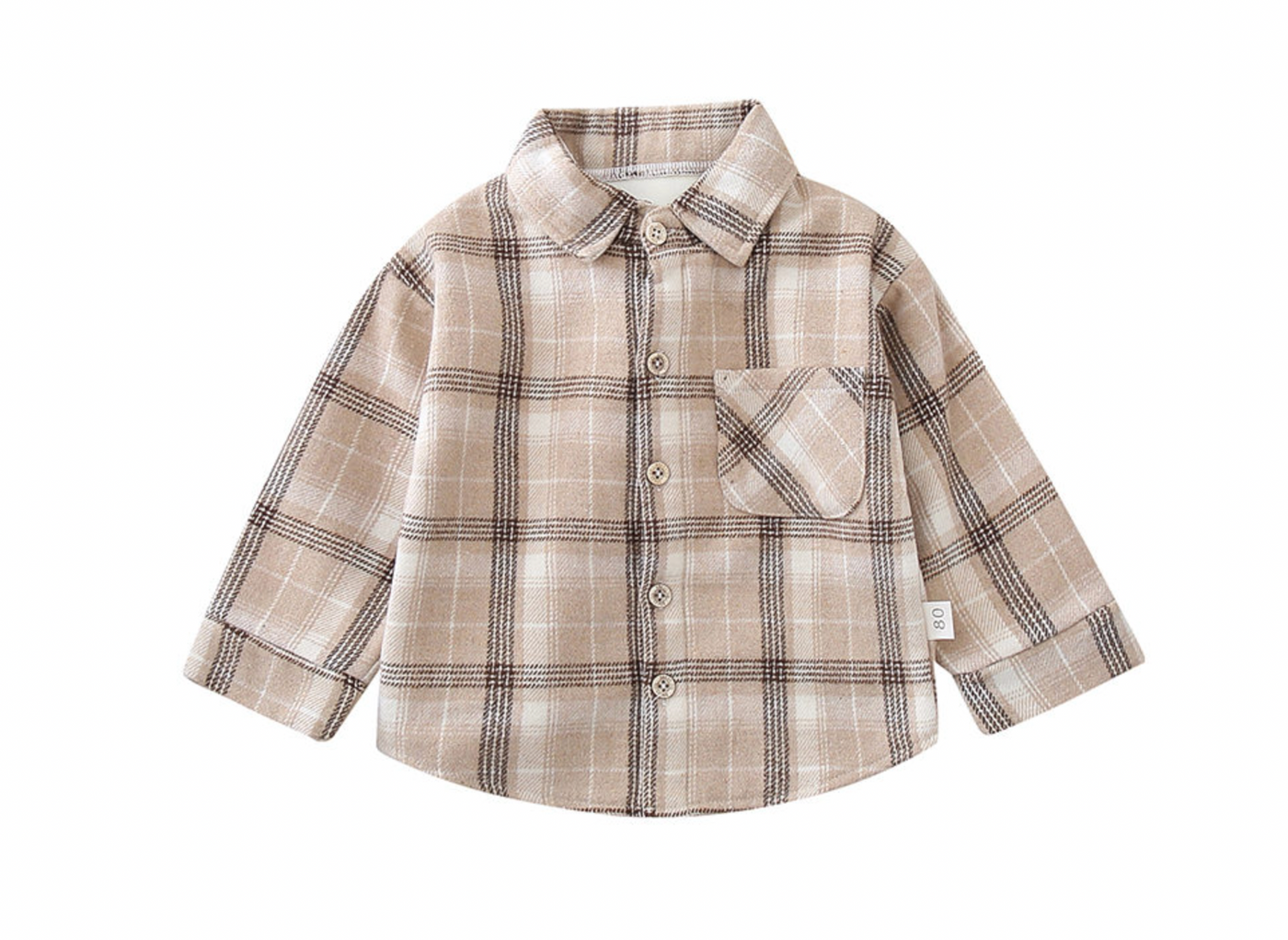 Beige Checked Shacket