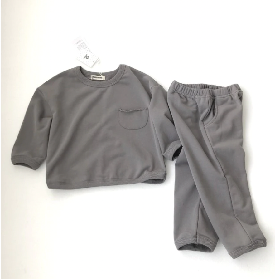 Oversized Sweatshirt Tracksuit - Grey