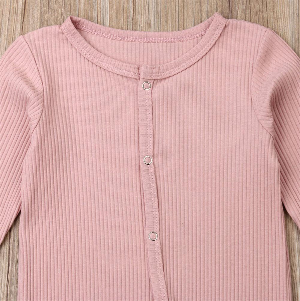 Lightweight ribbed baby grow - Baby Pink