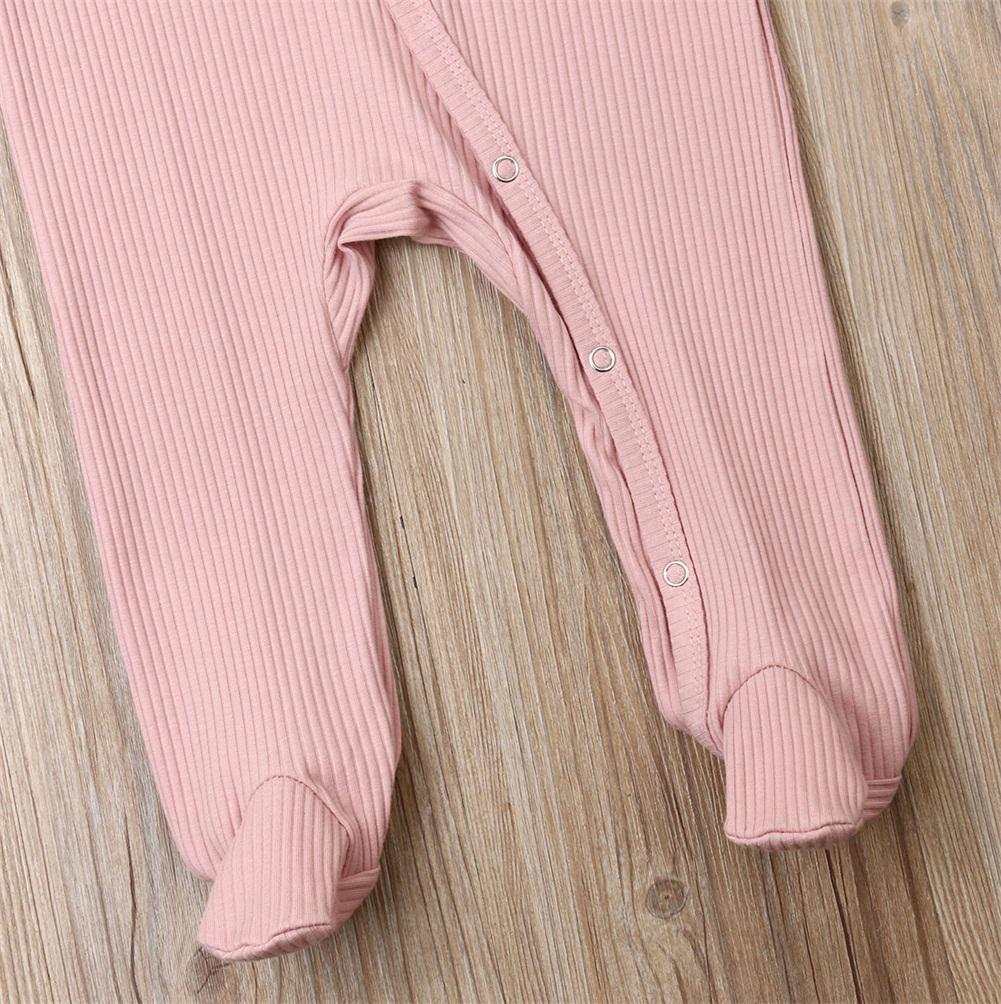 Lightweight ribbed baby grow - Baby Pink