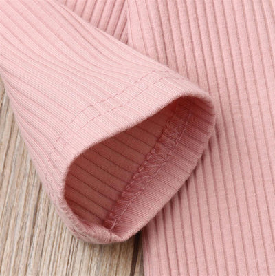 Lightweight ribbed baby grow - Baby Pink