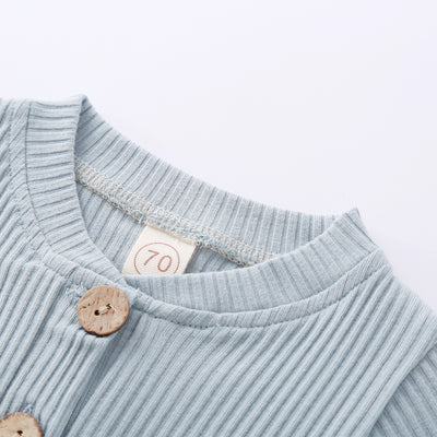Zachary Ribbed Tracksuit - Baby Blue